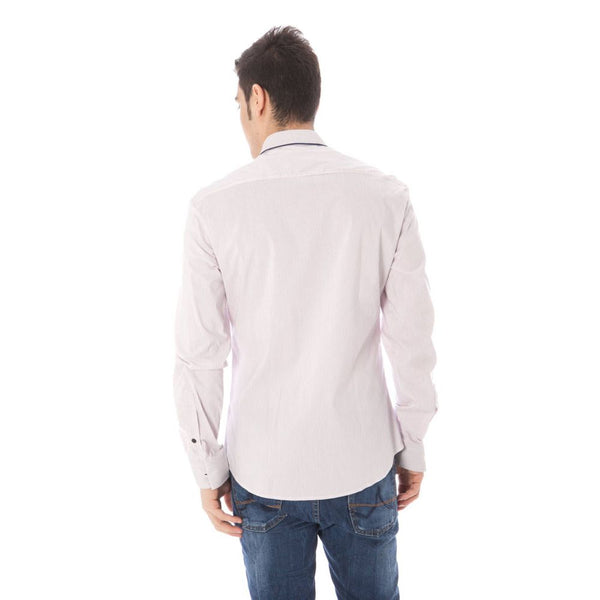 Camicia da uomo in cotone rosa