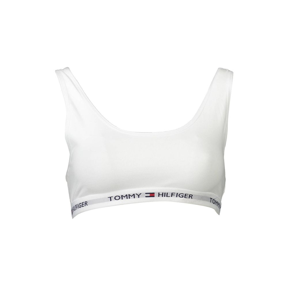 White Cotton Women Sports Bra