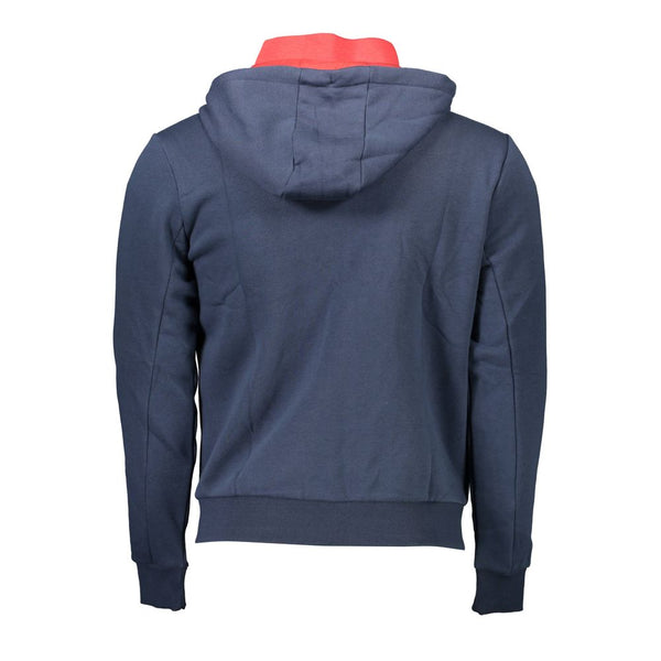 Blue Cotton Men Sweater