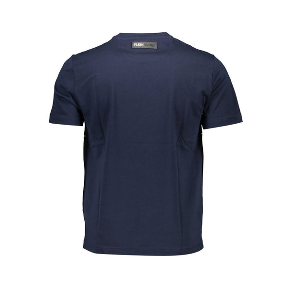 Blue Cotton Men T-Shirt