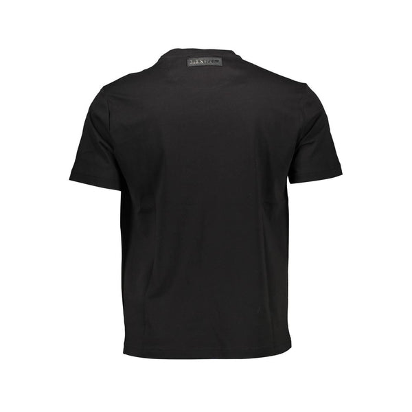 Black Cotton Men T-Shirt