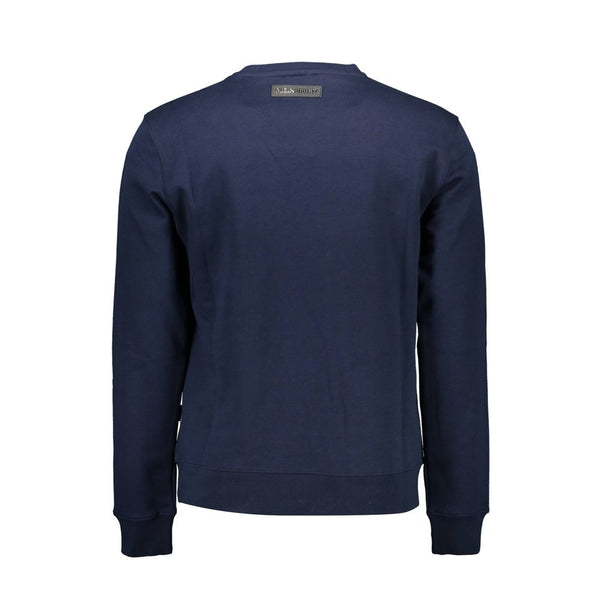 Maglione da uomo in cotone blu