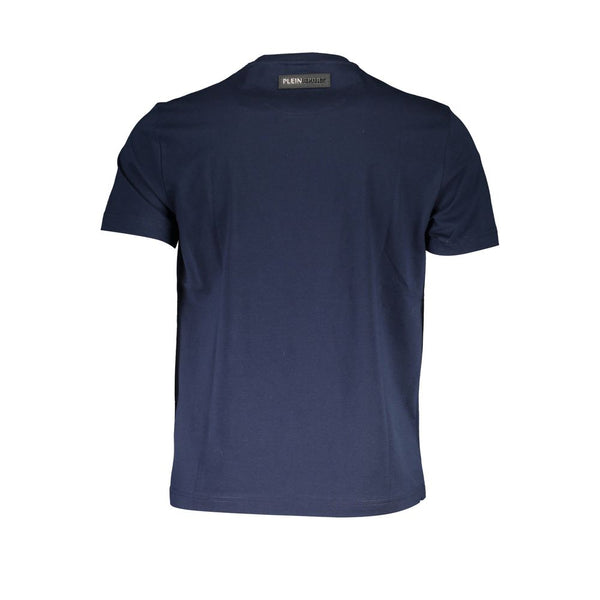 Blue Cotton Men T-Shirt