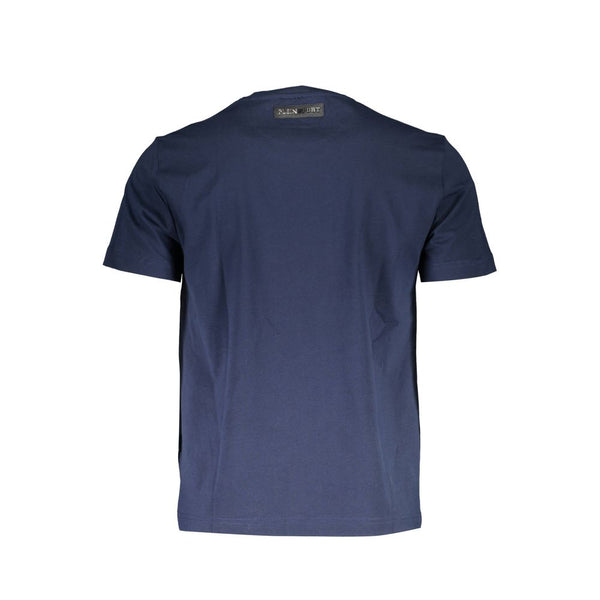 Blue Cotton Men T-Shirt