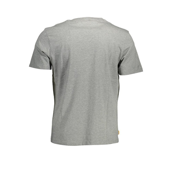 Gray Cotton Men T-Shirt