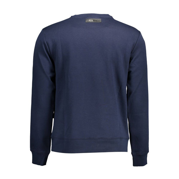 Maglione da uomo in cotone blu