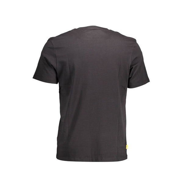 Black Cotton Men T-Shirt