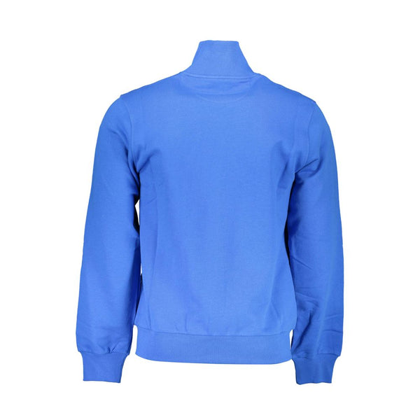 Blue Cotton Men Sweater