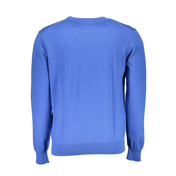 Maglione da uomo in cotone blu