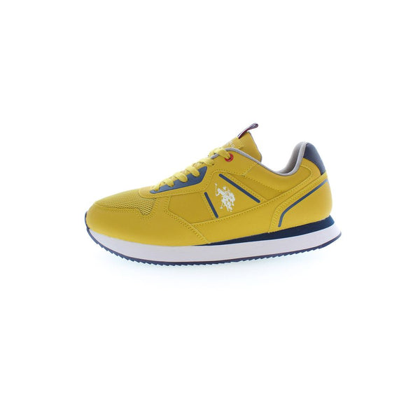 Sneaker uomo in poliestere giallo