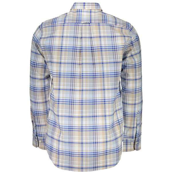 Camicia da uomo in cotone azzurro