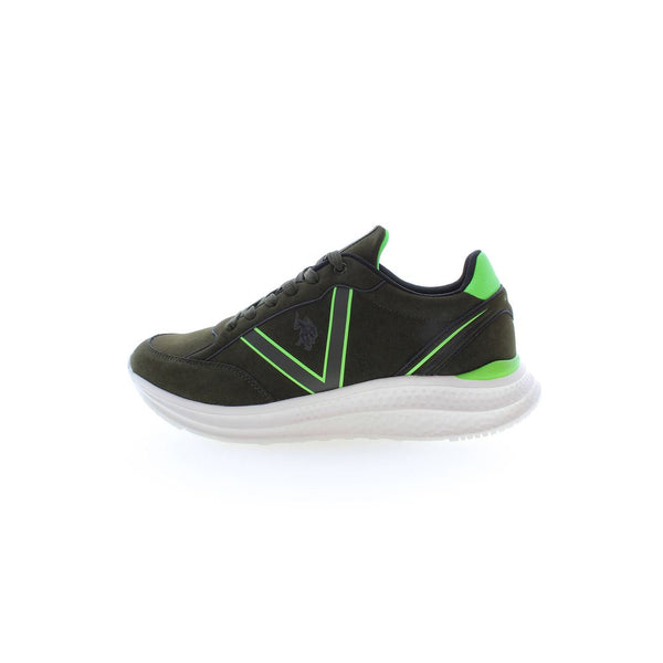 Sneaker uomo in poliestere verde