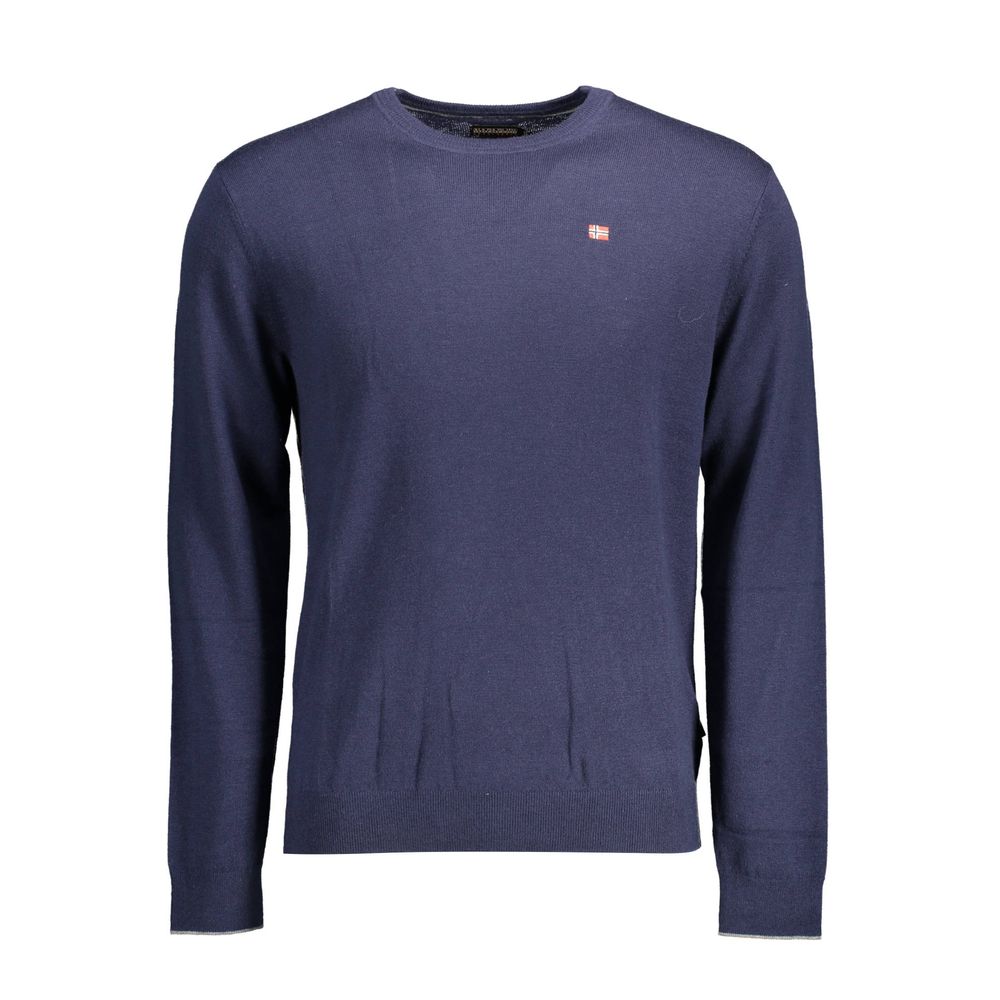 Maglione da uomo in lana blu