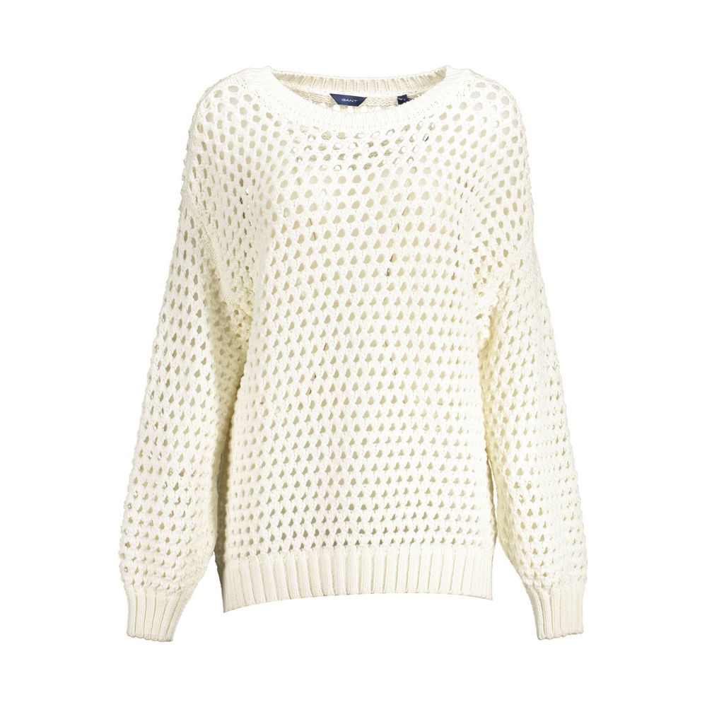 Maglione da donna in cotone bianco