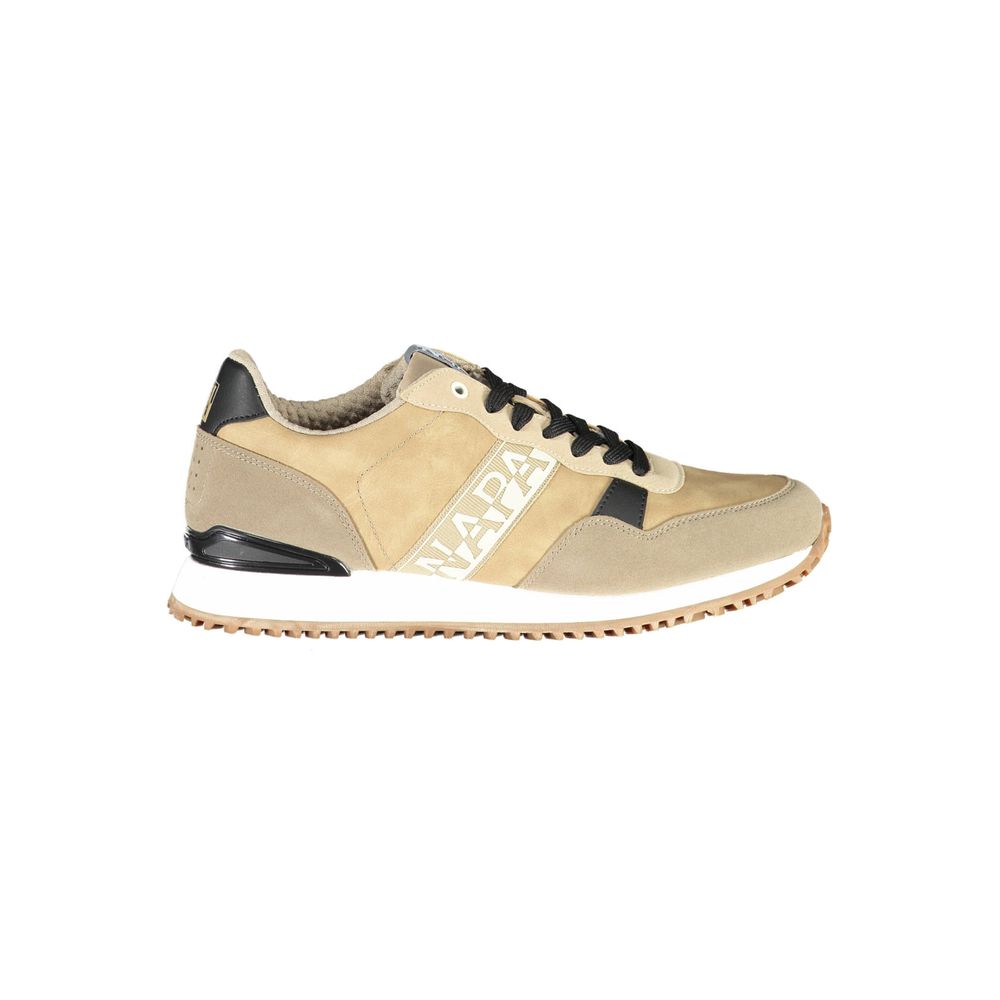 Sneaker uomo in poliestere beige