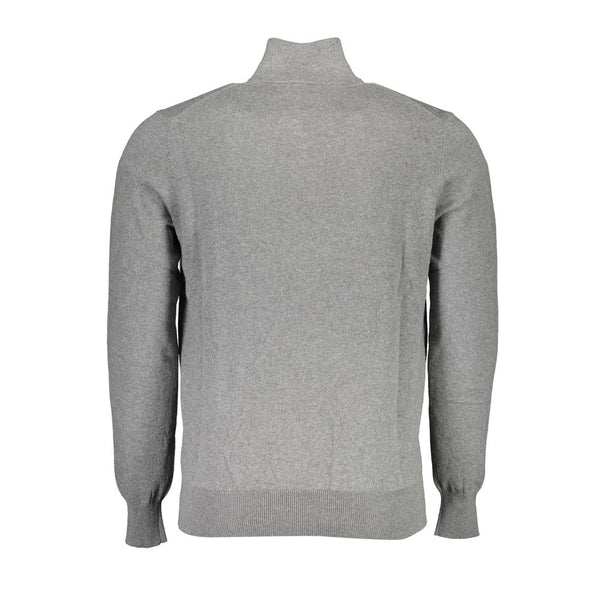 Gray Cotton Men Sweater