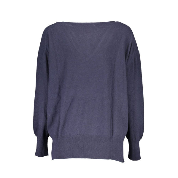 Blue Wool Women Sweater