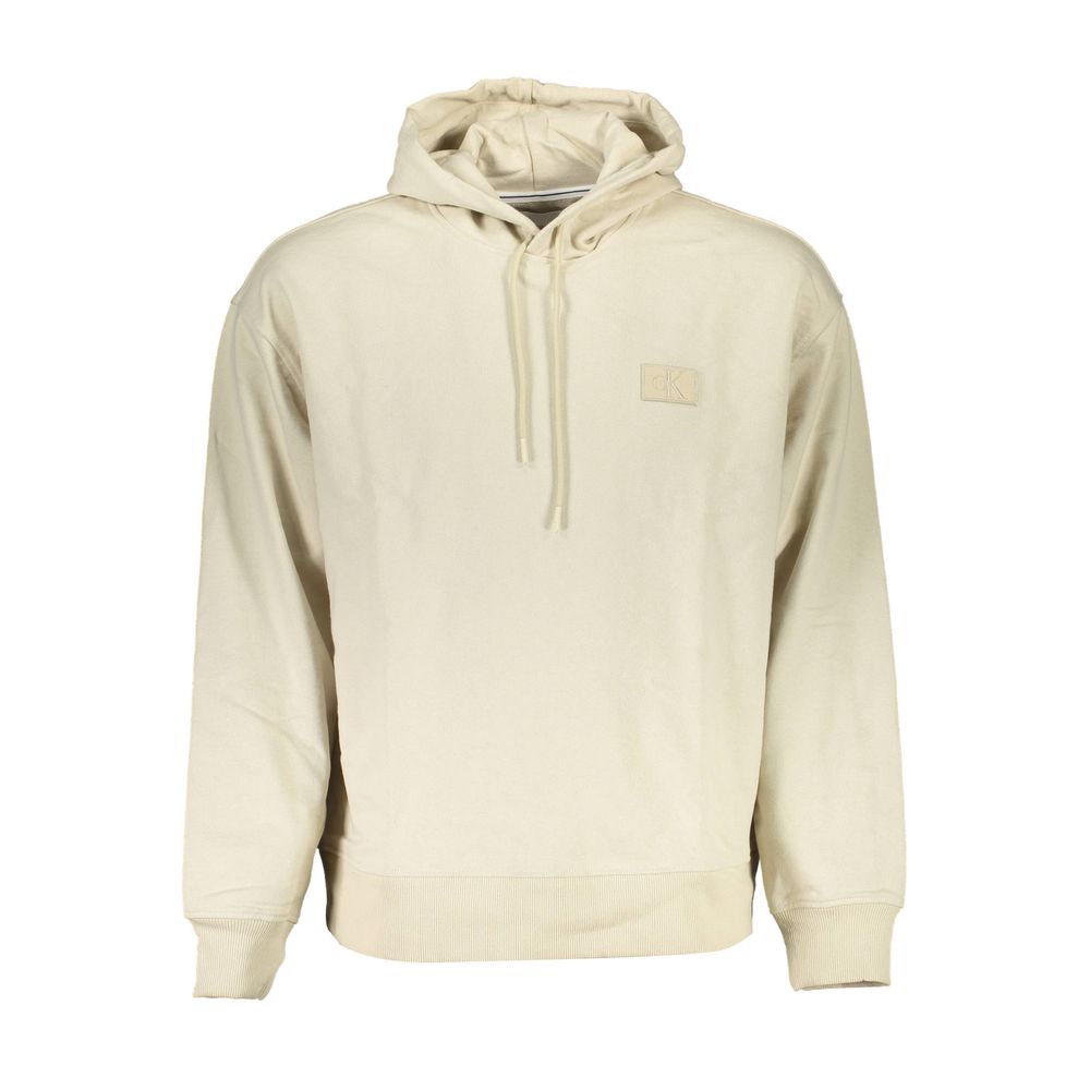 Beige Cotton Men Sweater