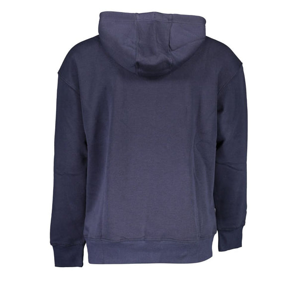 Blue Cotton Men Sweater