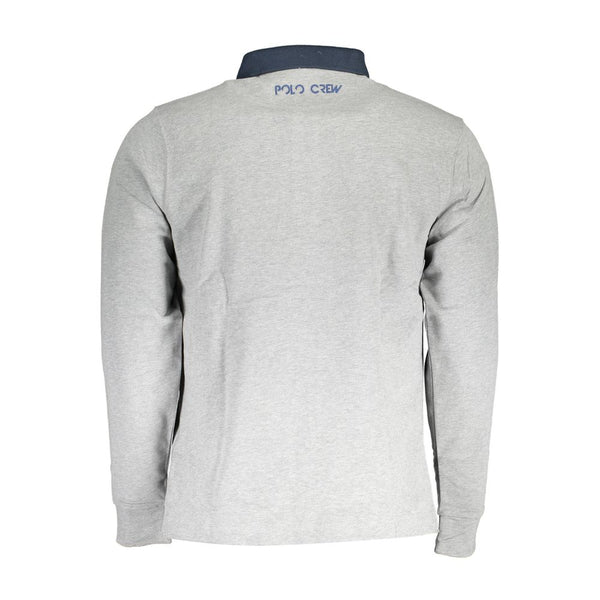 Polo uomo in cotone grigio