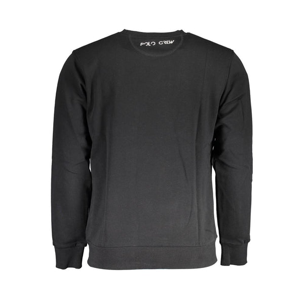 Black Cotton Men Sweater