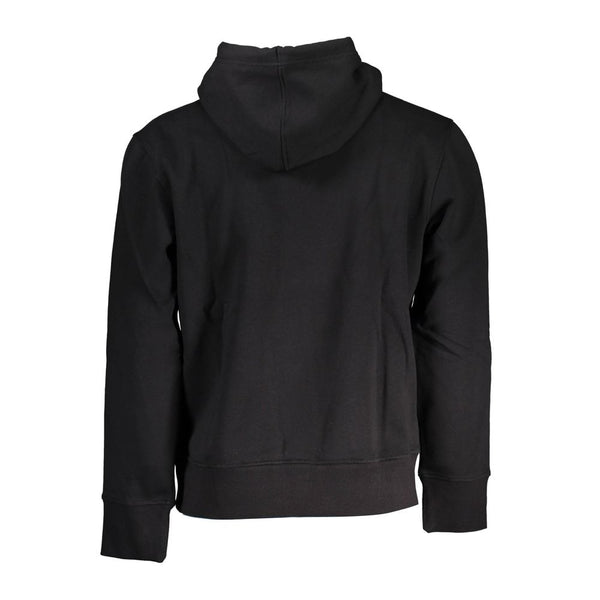 Black Cotton Men Sweater