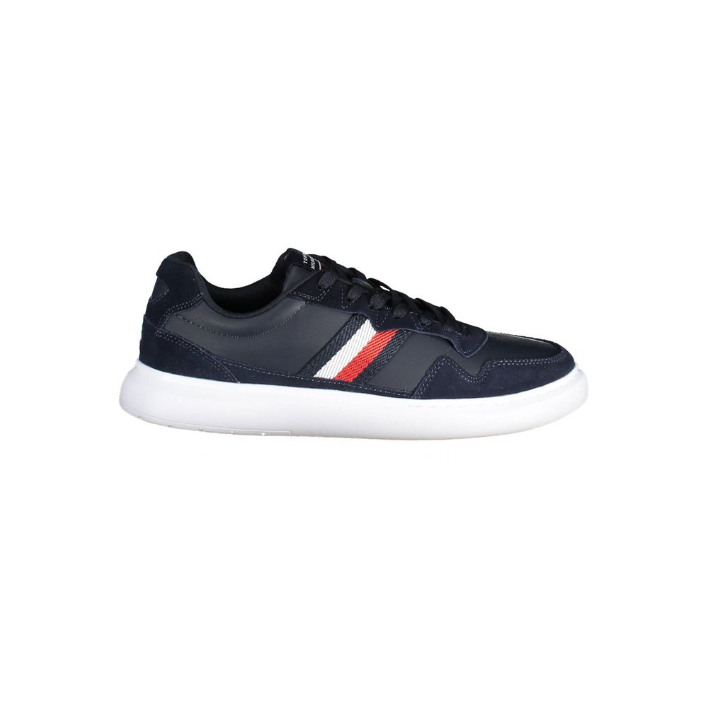 Sneaker uomo in pelle blu