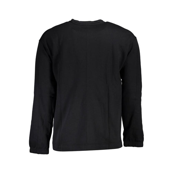 Black Cotton Men Sweater