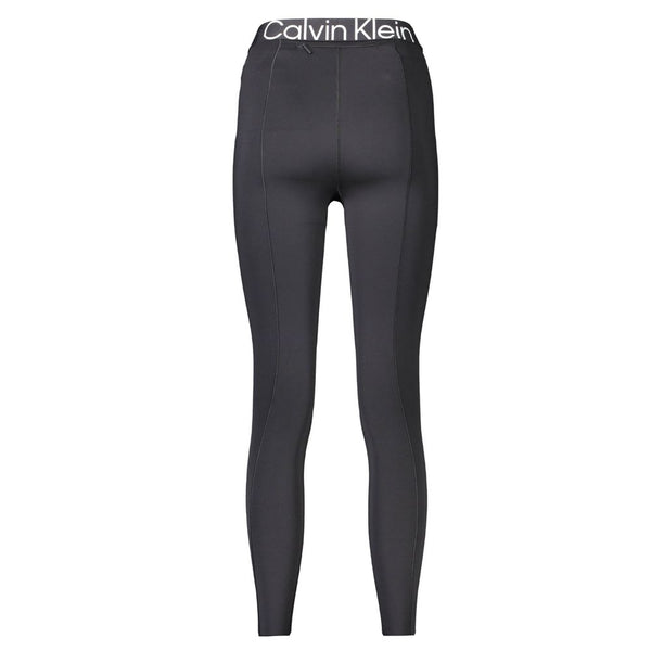 Black Polyester Women Leggings