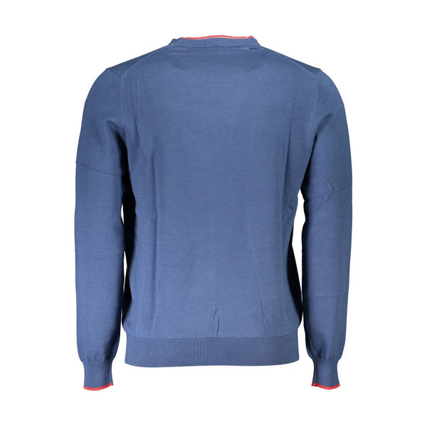 Maglione da uomo in cotone blu