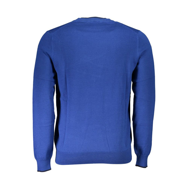 Maglione da uomo in cotone blu