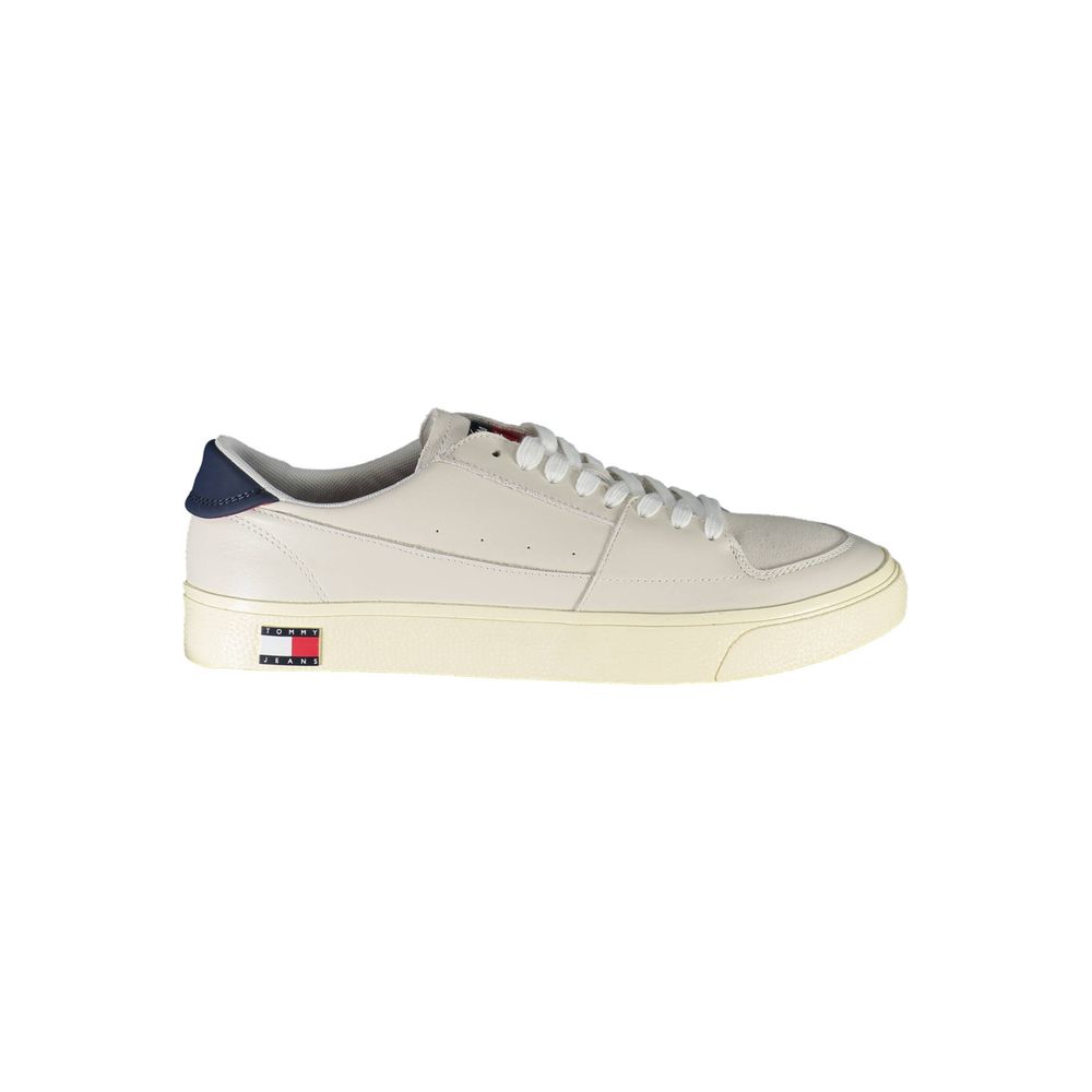 Sneaker uomo in pelle bianca