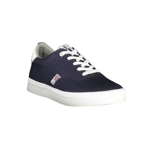 Blue Polyester Men Sneaker