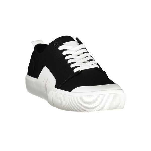 Sneaker uomo in cotone nero