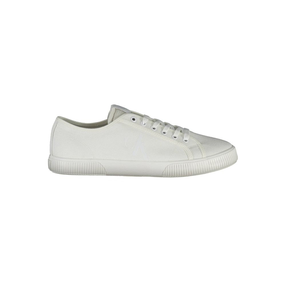 Sneaker uomo in cotone bianco