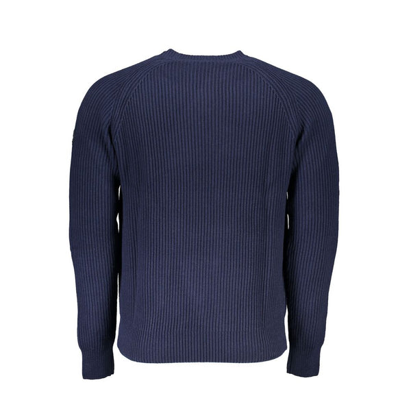 Maglione da uomo in cotone blu