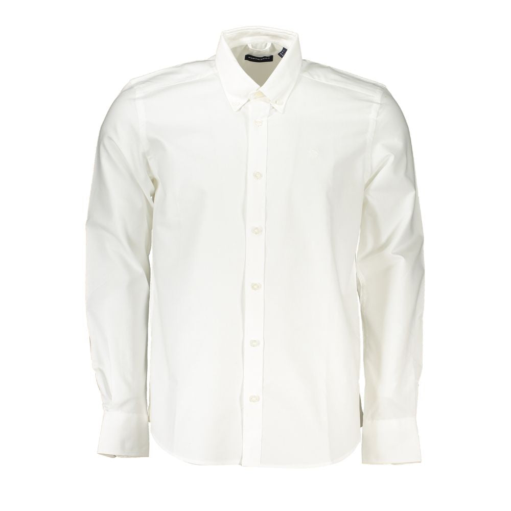 Camicia da uomo in cotone bianco