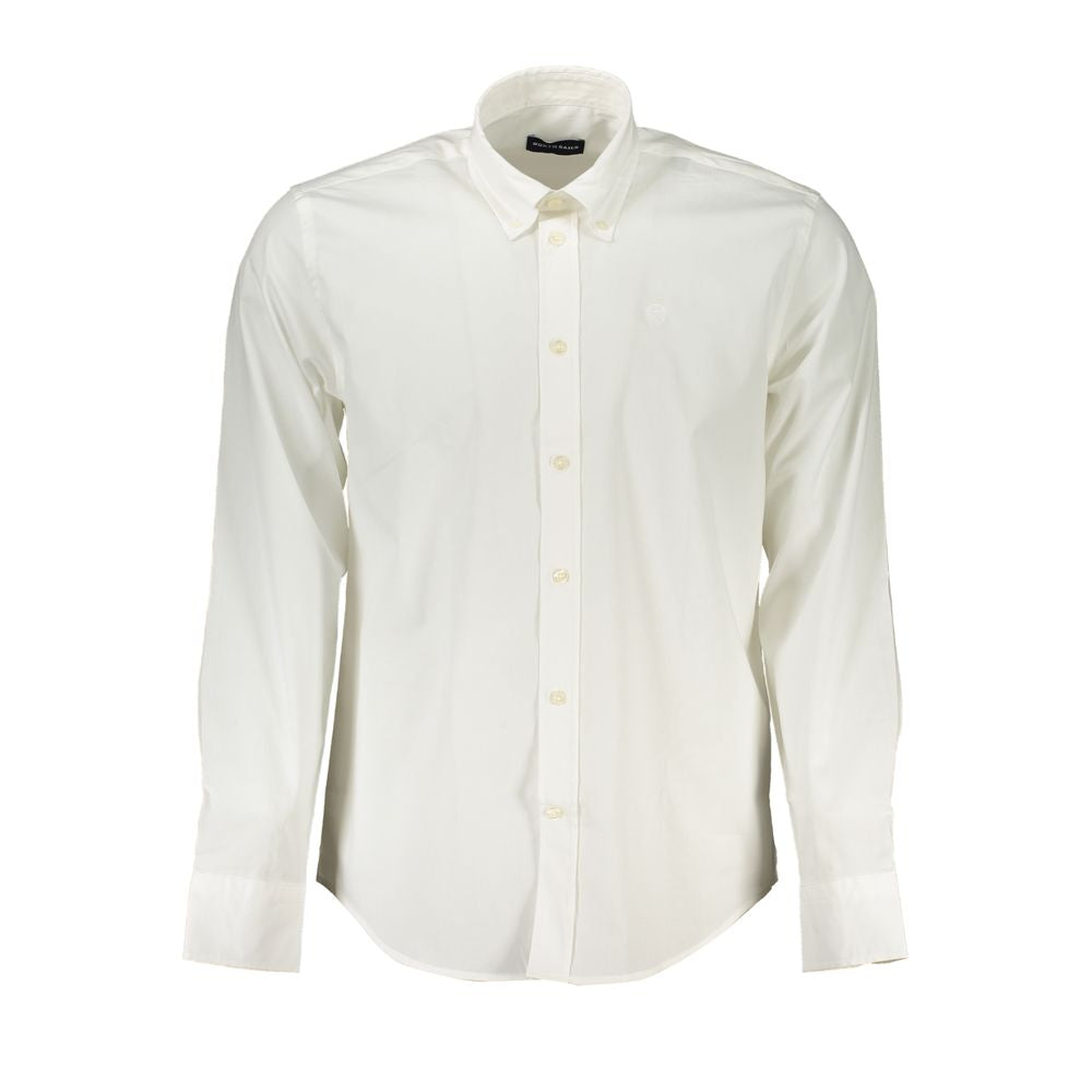 Camicia da uomo in cotone bianco