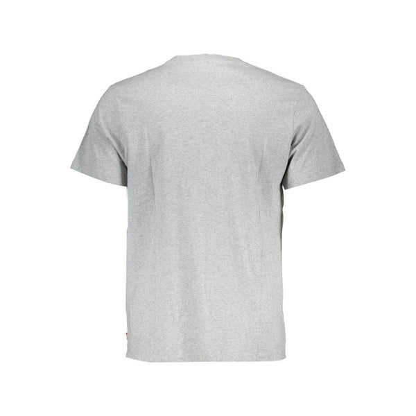 Gray Cotton Men T-Shirt