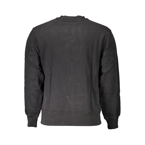 Black Cotton Men Sweater