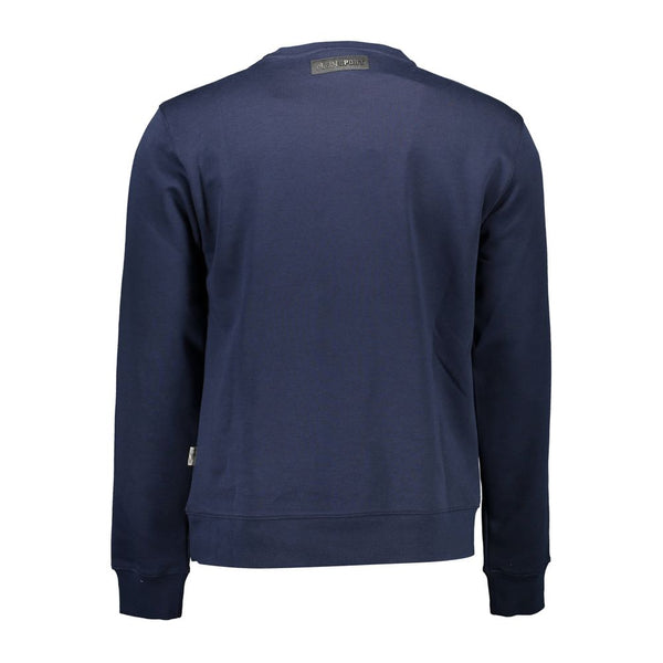 Blue Cotton Mens Sweater