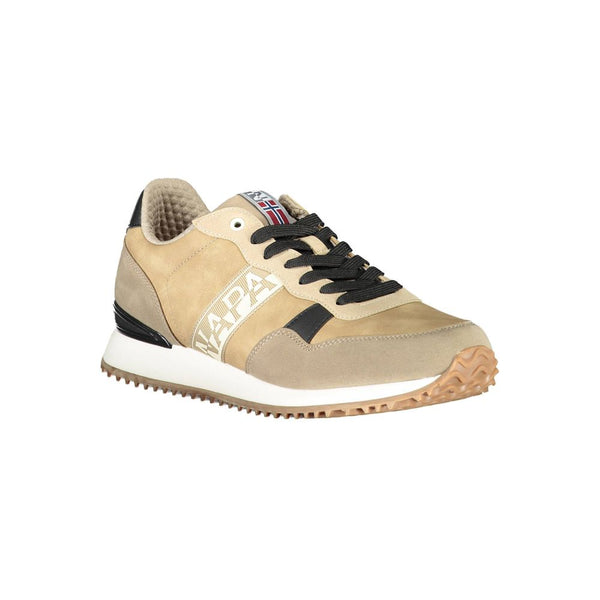 Sneaker uomo in poliestere beige