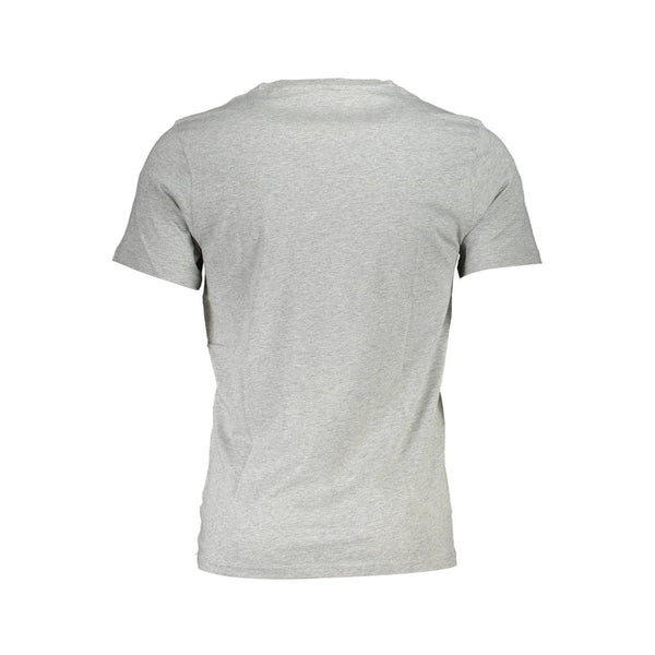 Gray Cotton Men T-Shirt