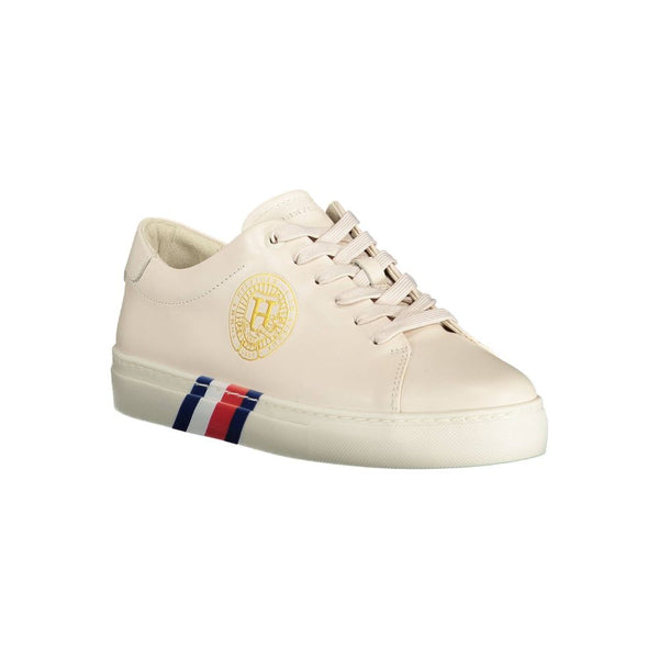 Sneaker donna in pelle beige