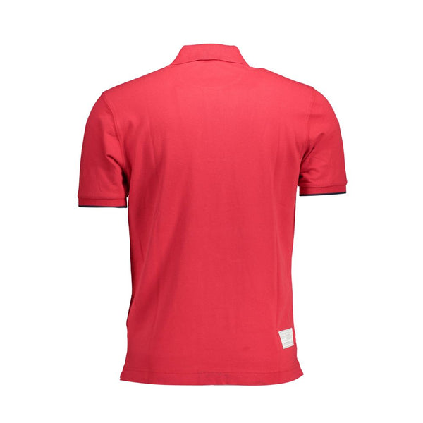 Red Cotton Men Polo Shirt