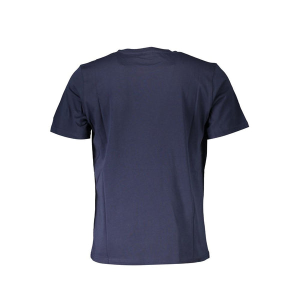 Blue Cotton Men T-Shirt