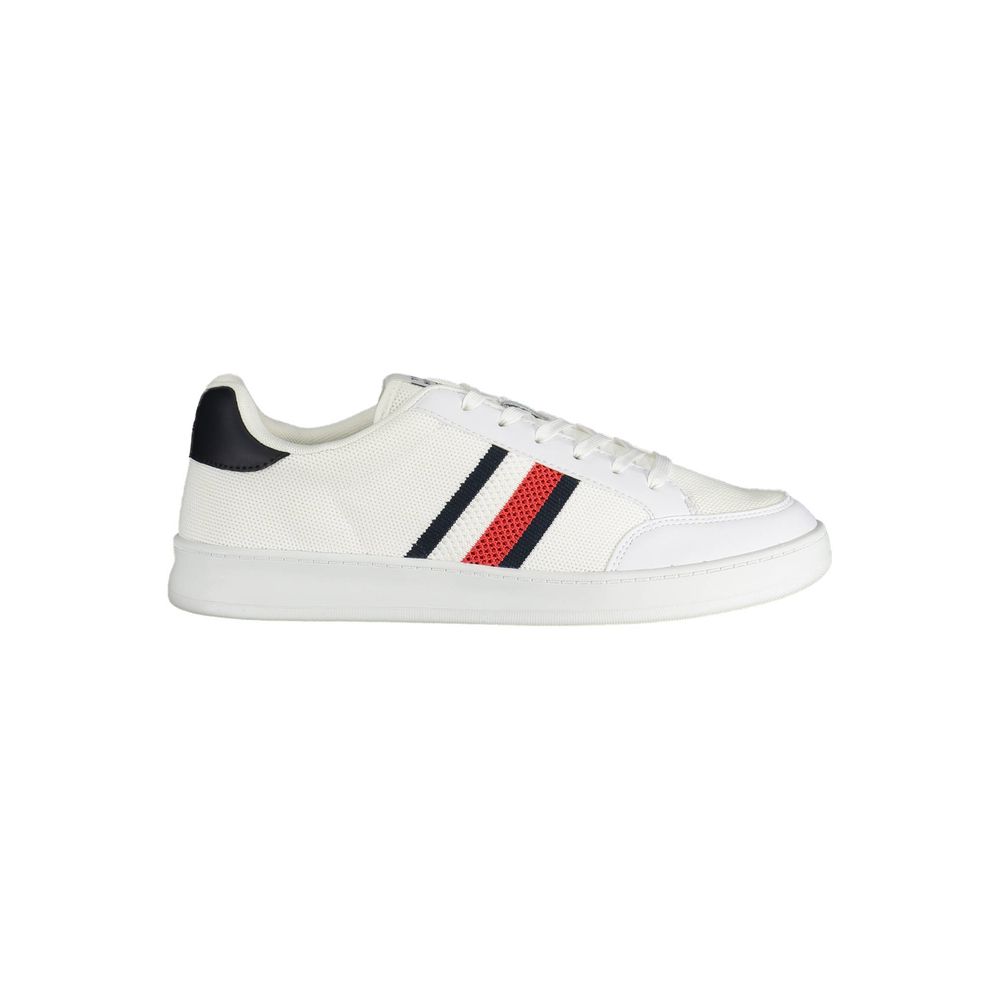 Sneaker uomo in poliestere bianco