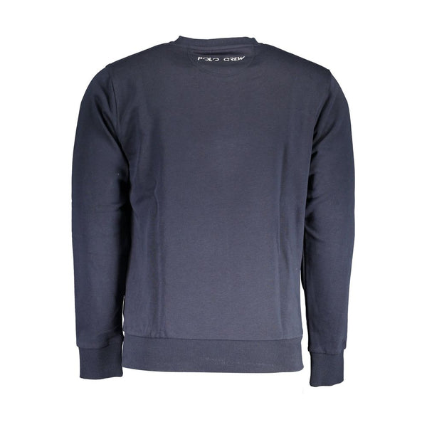 Blue Cotton Men Sweater