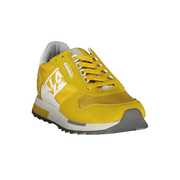 Sneaker uomo in poliestere giallo