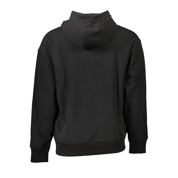 Black Cotton Men Sweater